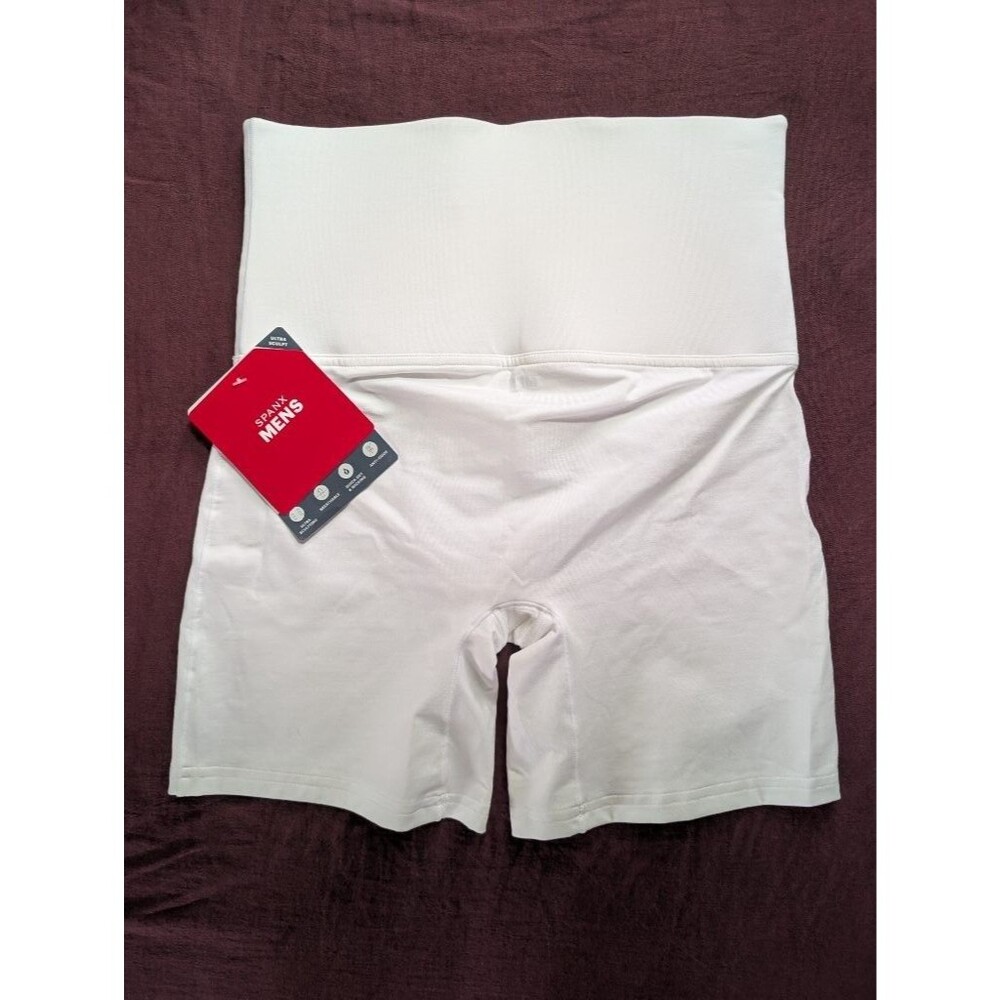 SPANX Mens Cotton Power Boxer Brief White NWT S/CH/P